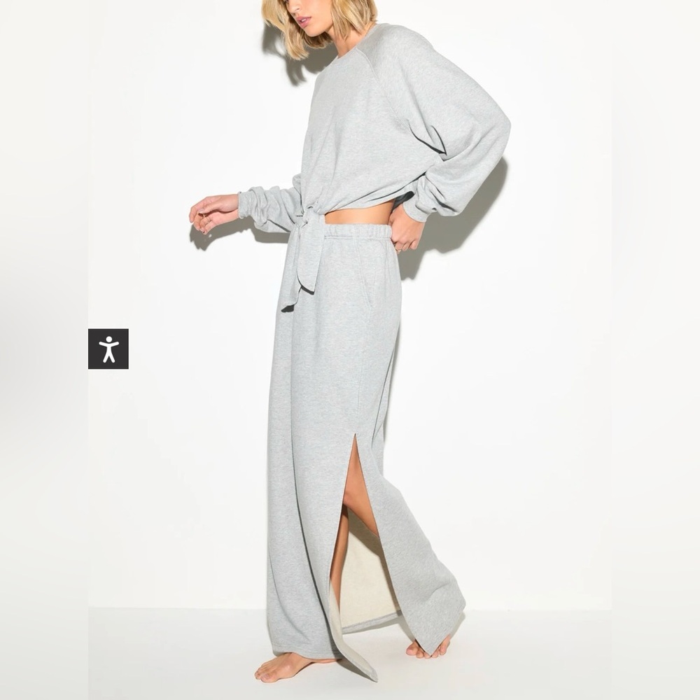 Spiritual Gangster Light Gray Mackie Maxi Skirt